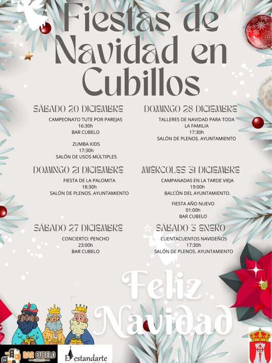 Cartel fiestas de Navidad  Cubillos