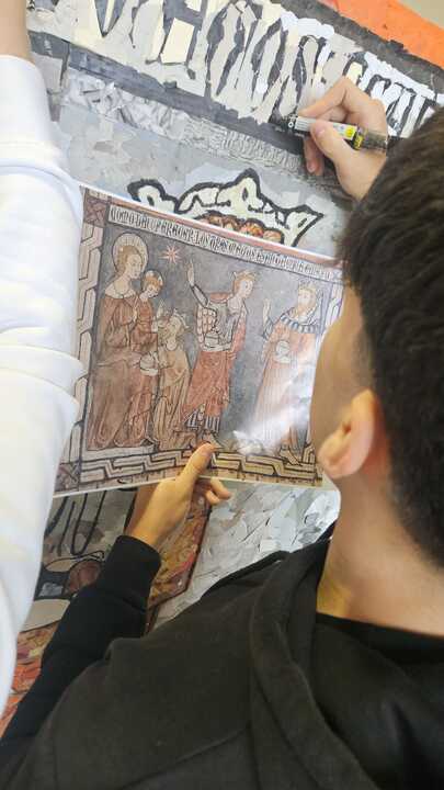 Mural Adoración Reyes Magos IES Pardo tavera 