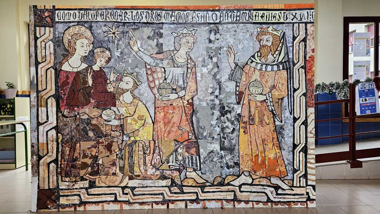 Mural Adoración Reyes Magos IES Pardo tavera _4