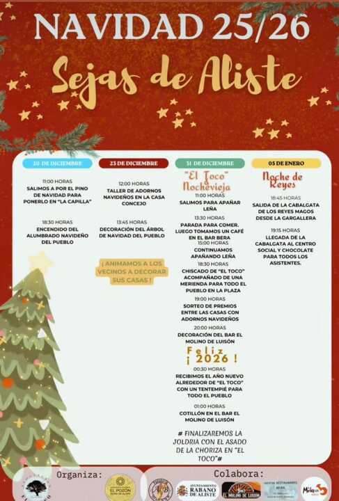 cartel Navidad Sejas de Aliste