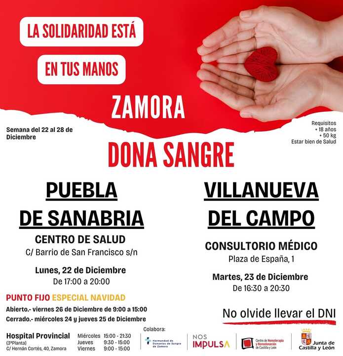 Dona sangre Semana navidad