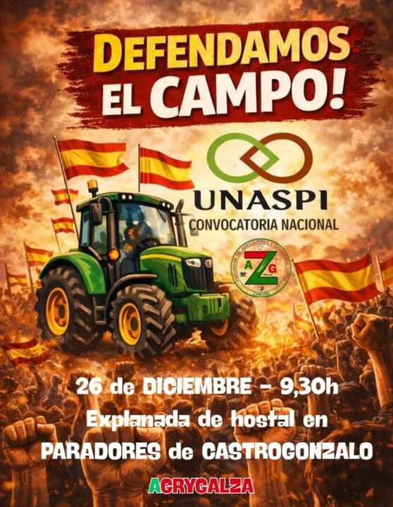 cartel manifiestación agricultores
