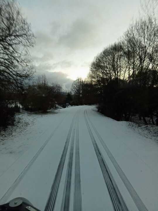 CArretera de la provincia de Zamora con nieve