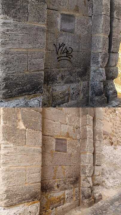 Pintadas en monumentos