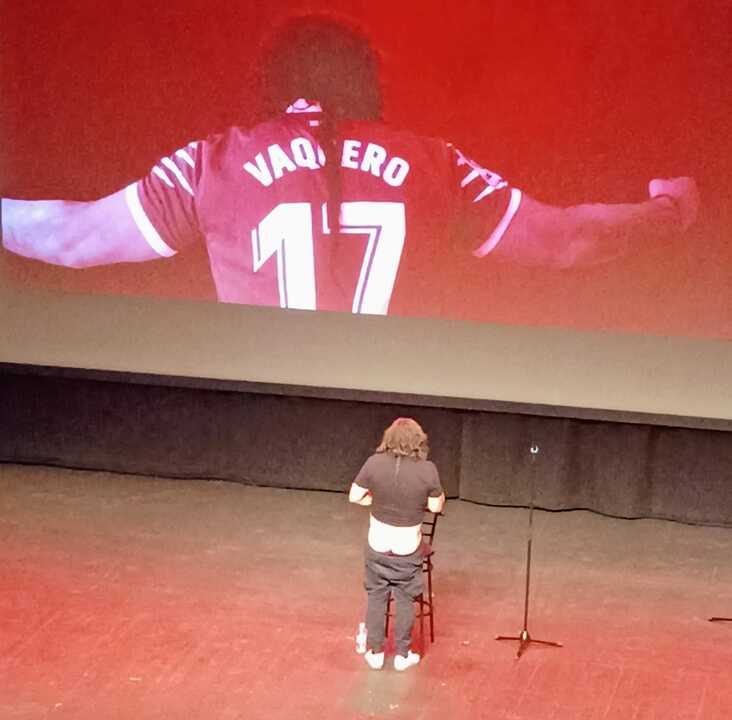 Vaquero en una parte de su actuación