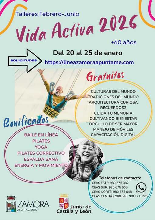 cartel Vida activa