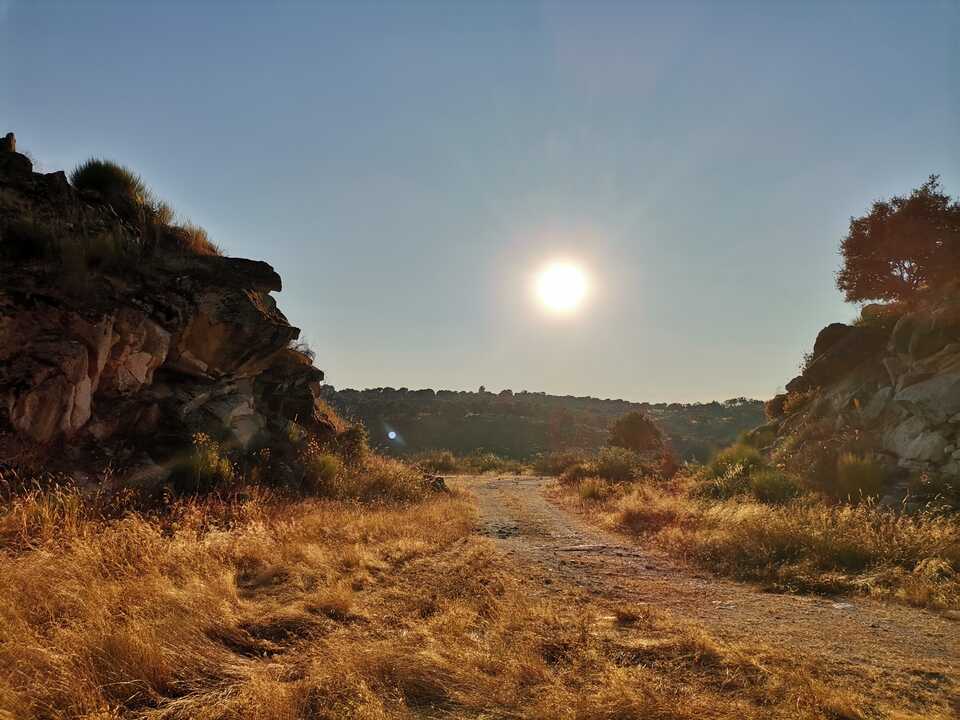 Imagen de la cantera al atardecer
