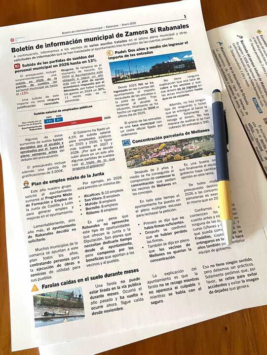 Boletín Enero 2026 Zamora Sí