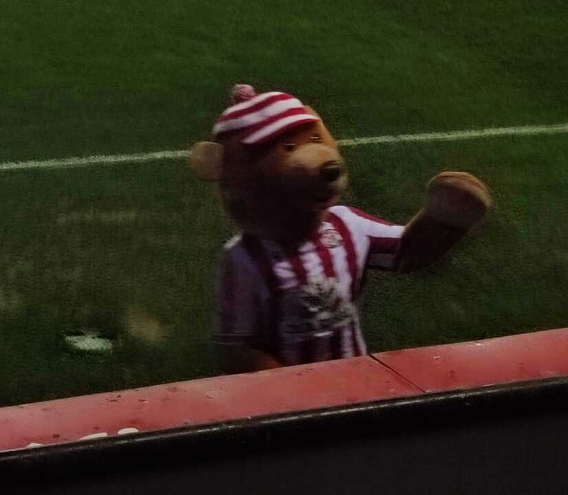 La mascota del Zamora saluda a aficionados