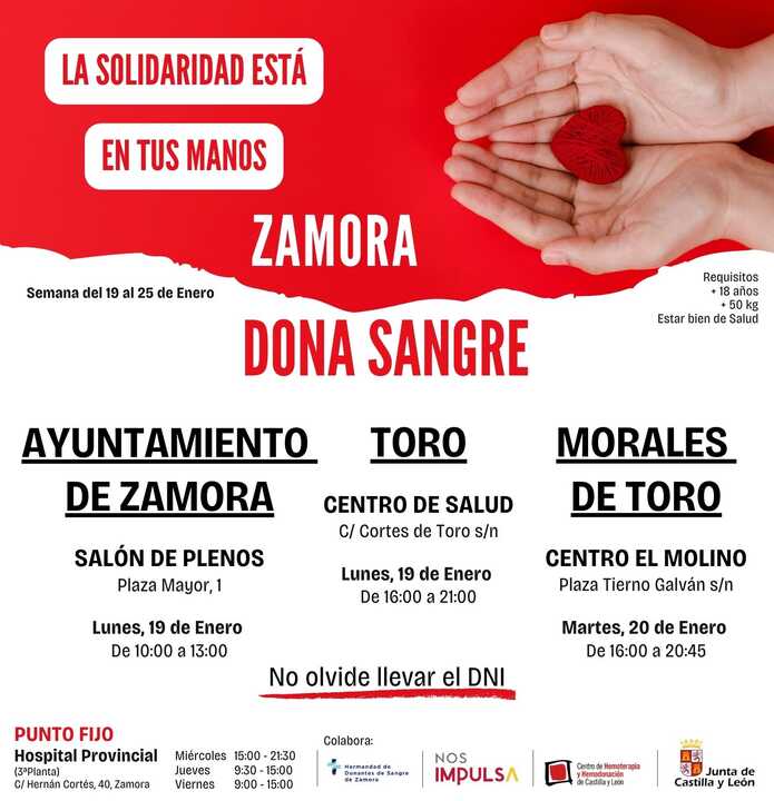 Donación de Sangre semana 19 enero