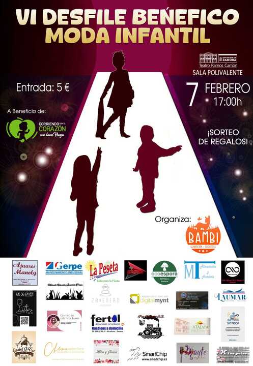 cartel desfile benéfico moda infantil