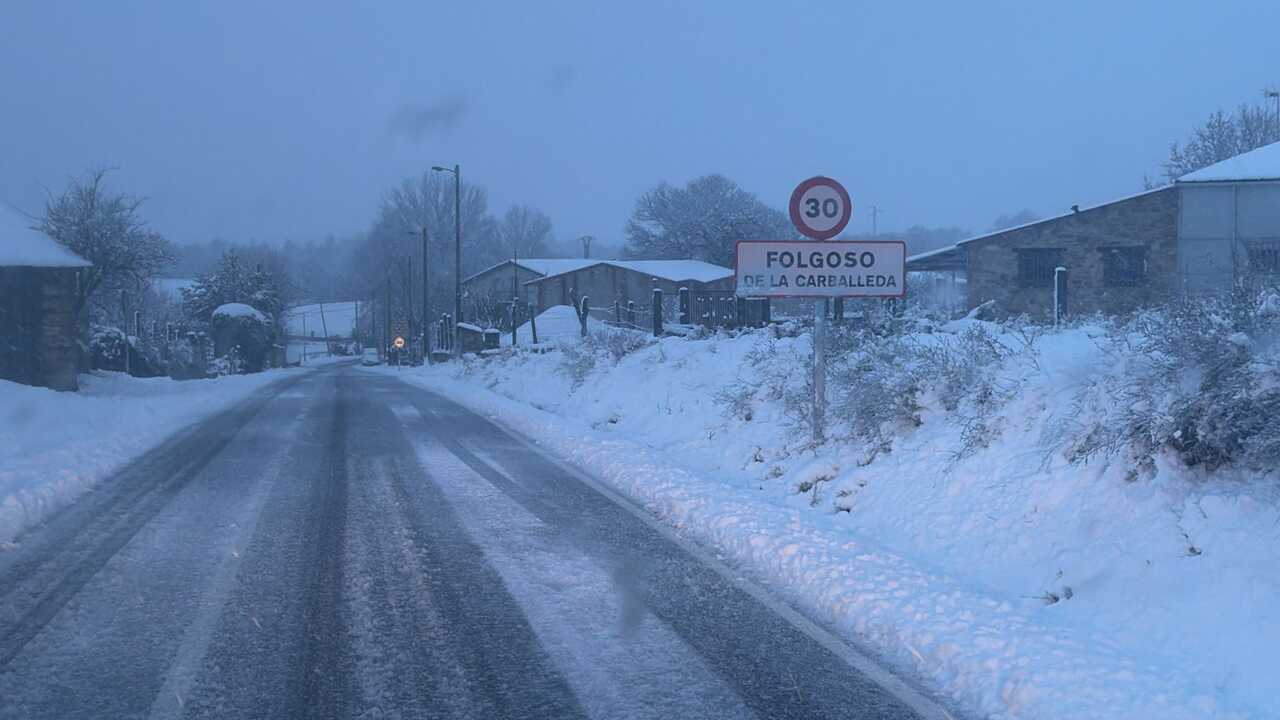 Folgoso de la Carballeda nieve - imagen Diputación de Zamora