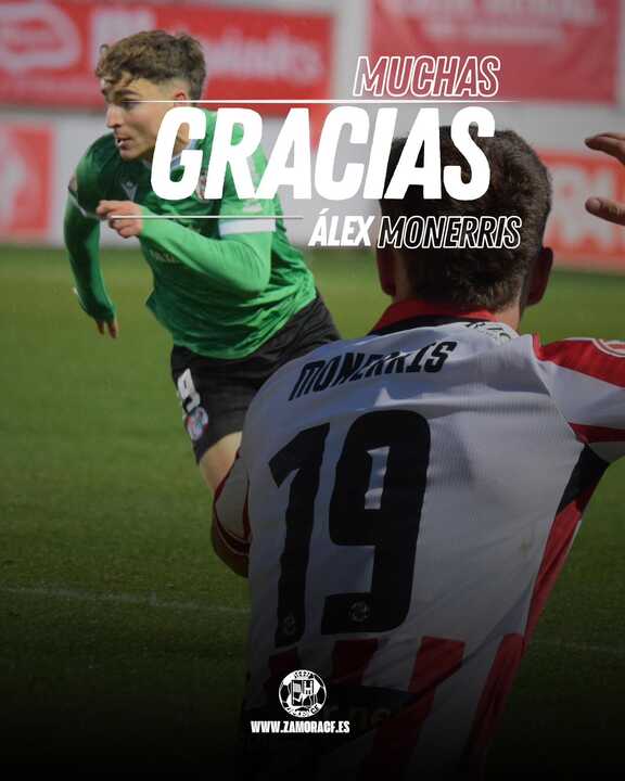 Alejandro Monerris causa baja en el Zamora CF