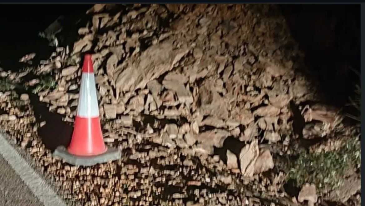 Desprendimiento afecta a las carreteras de la provincia