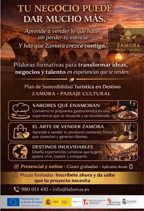cartel programa cursos de turismo