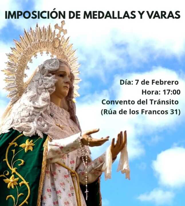 Imposición de Medallas y varaas Virgen de la Esperanza 