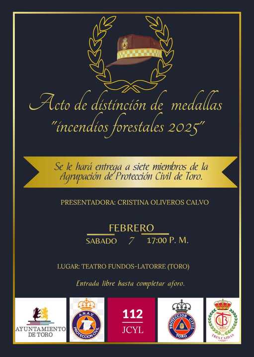 Imposición de Medallas por los Incendios Forestales Toro