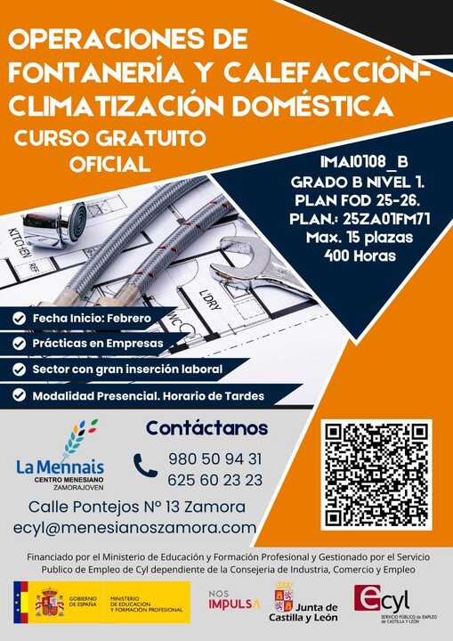 curso fontanería Centro Menesiano