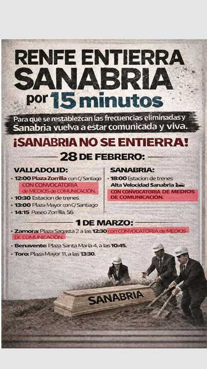 cartel movilización AVE Sanabria