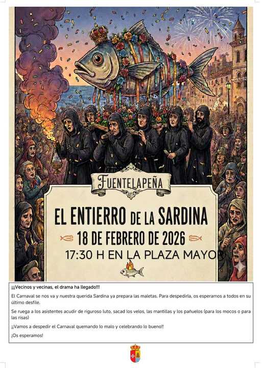Entierro de la Sardina Fuentelapeña cartel