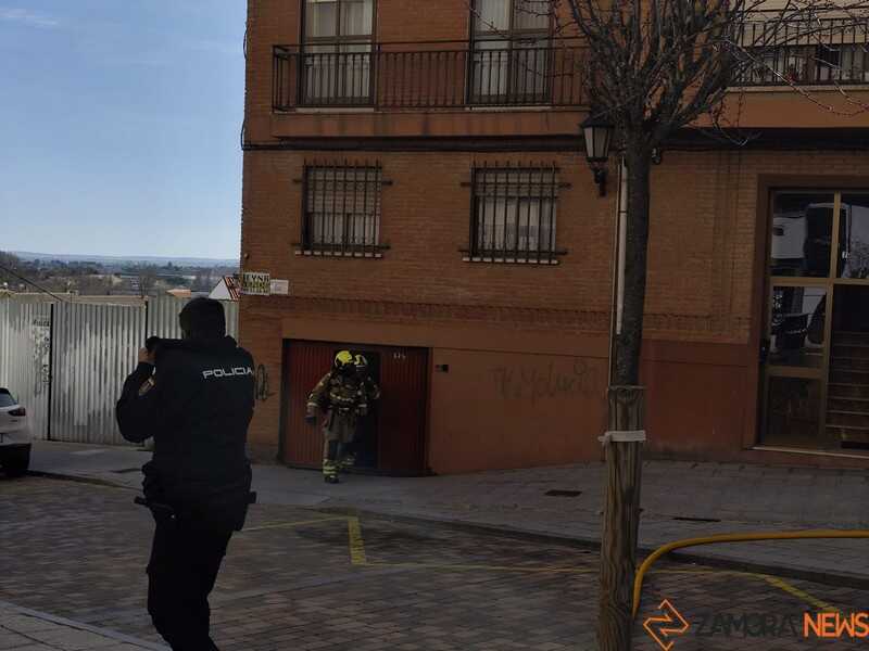 bomberos de Zamora en la Plaza Santa Eulalia
