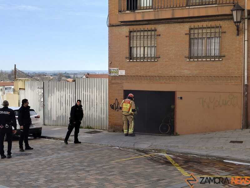 bomberos de Zamora en la Plaza Santa Eulalia