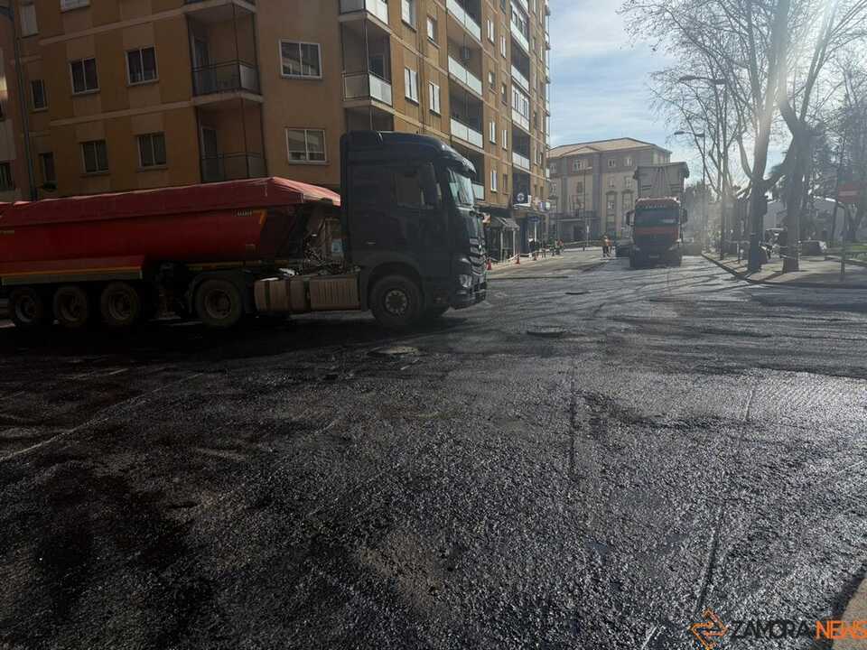 Obras de asfaltado centro de Zamora _3