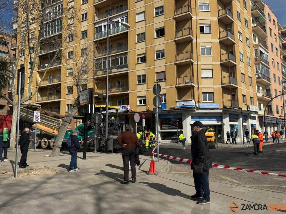 Obras de asfaltado centro de Zamora _8