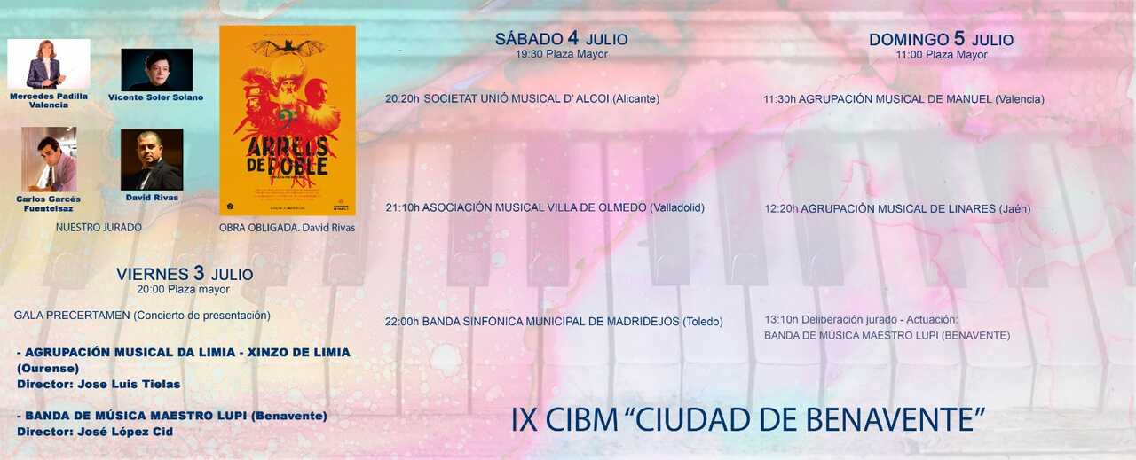 Itinerario Certamen Internacional de Bandas Ciudad de Benavente