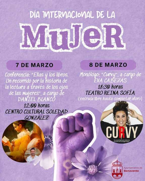 Cartel actividades Benavente Día Internacional de la Mujer