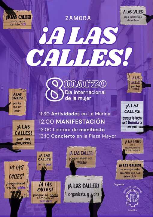 Cartel de actividades 8M