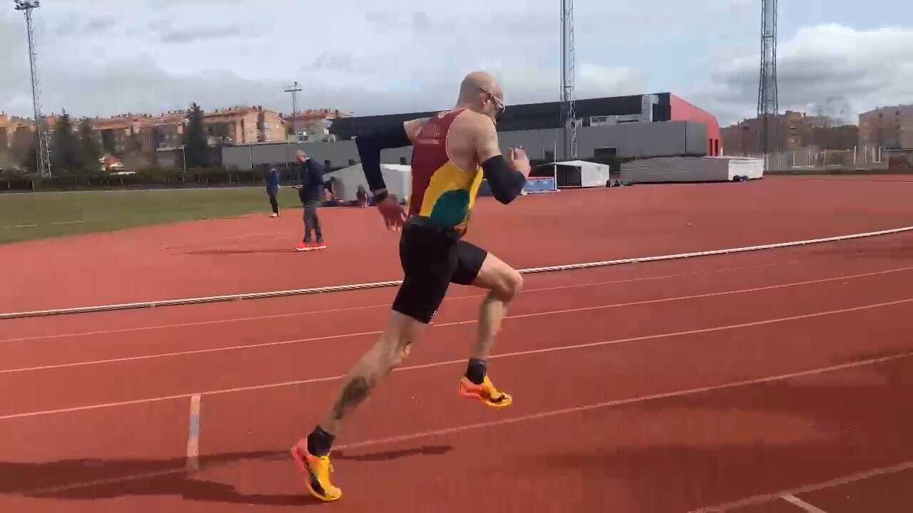 Raúl Blanco Jiménez en pleno esfuerzo