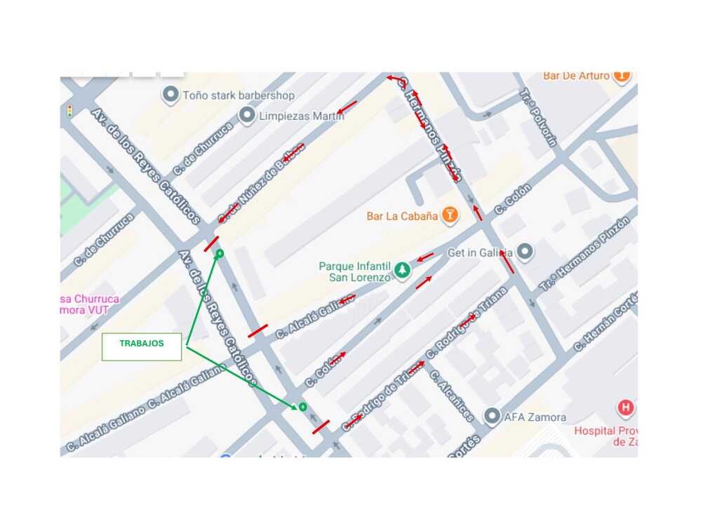 cortes avenida Reyes Católicos