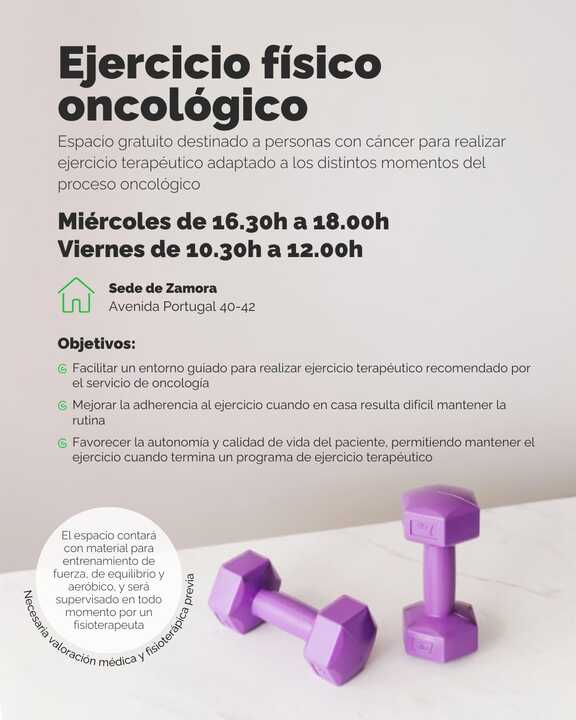 Cartel programa ejercicio AECC Zamora