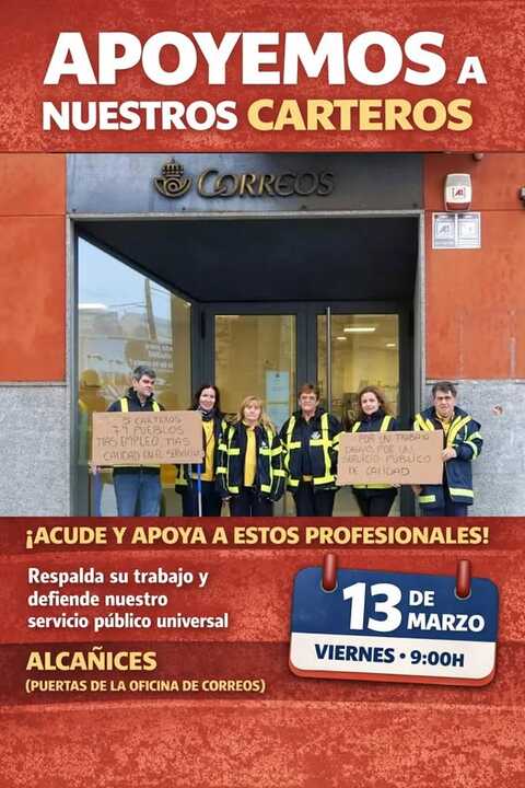 Concentración en apoyo a los carteros Alcañices