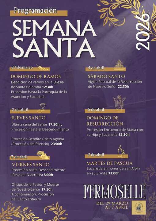 Programación Semana Santa Fermoselle