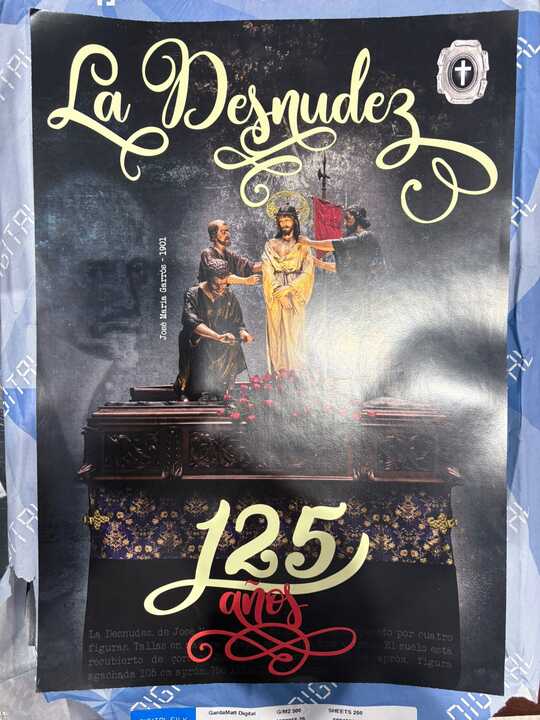 Cartel conmemorativo de los 125 años del paso
