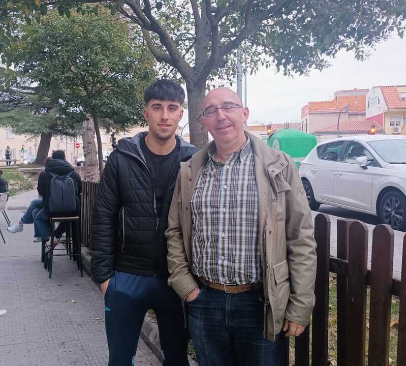 Pedro Martín y su hijo Dani en Pinilla