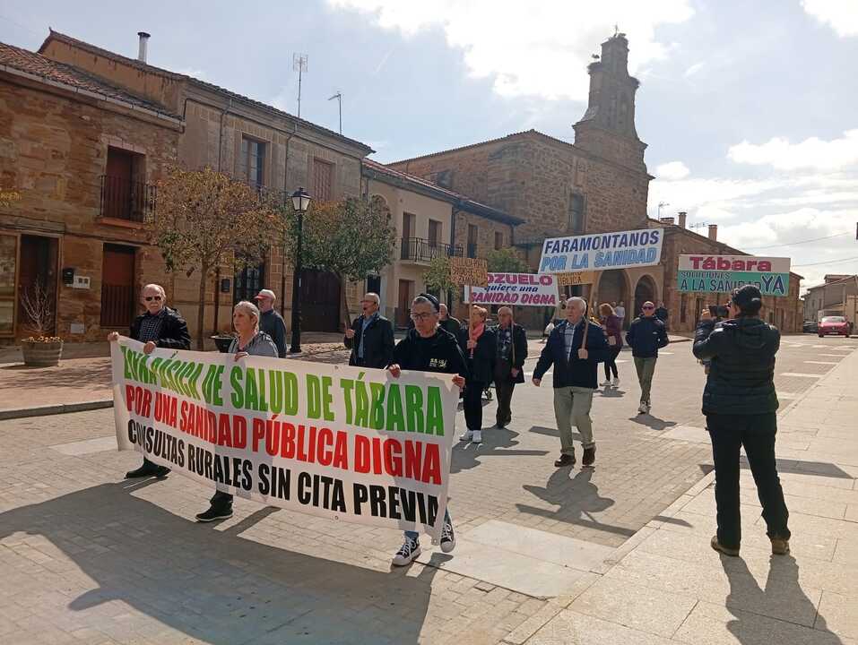Manifestación de la Plataforma en Tábara el pasado 21 de marzo