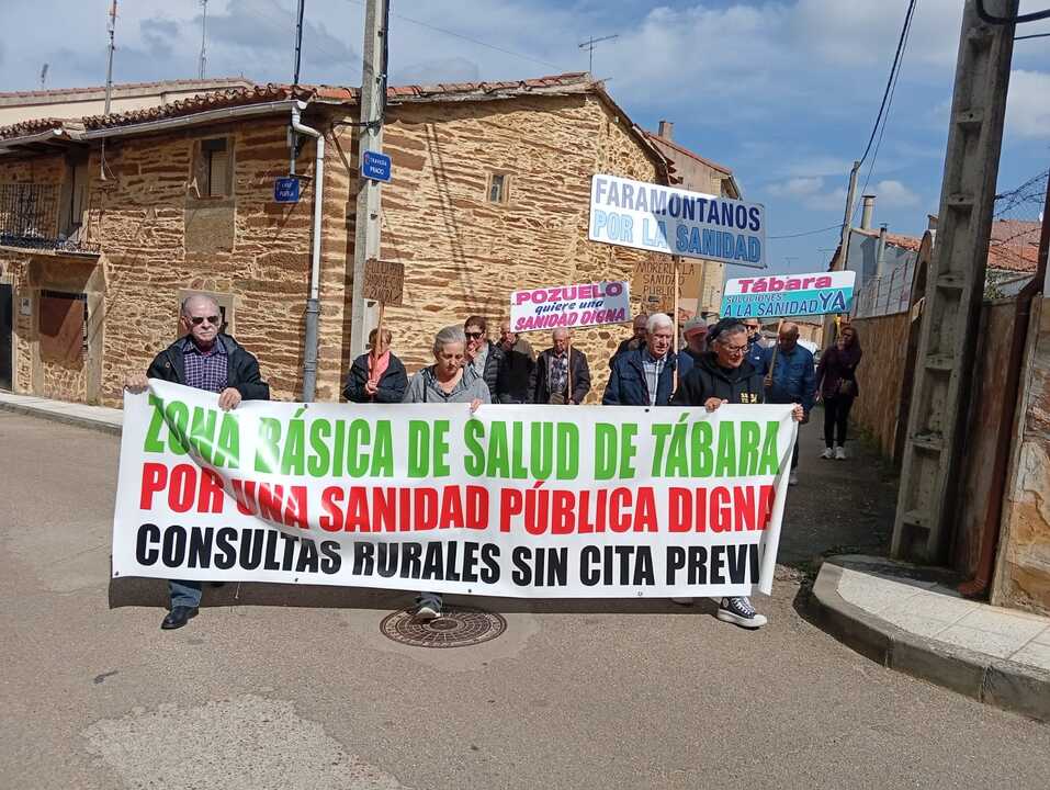 Manifestación de la Plataforma en Tábara el pasado sábado