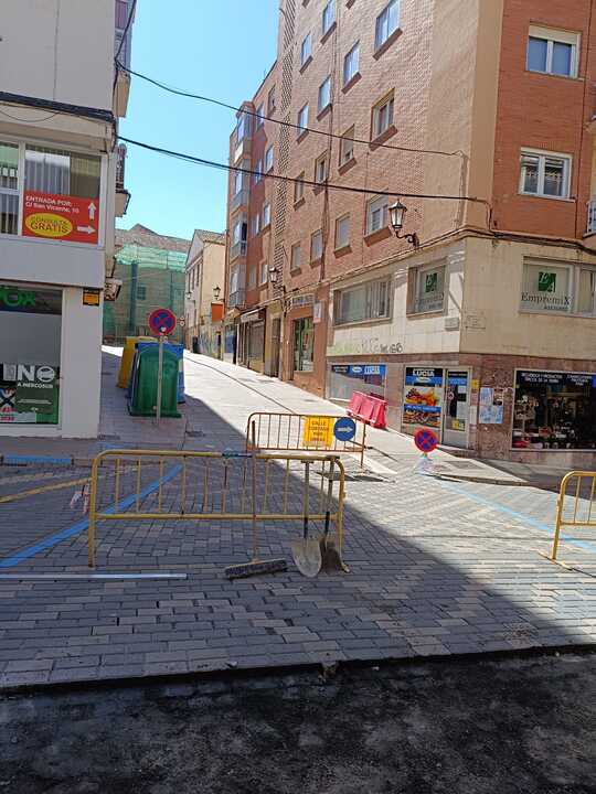 Obras en la calle El Riego