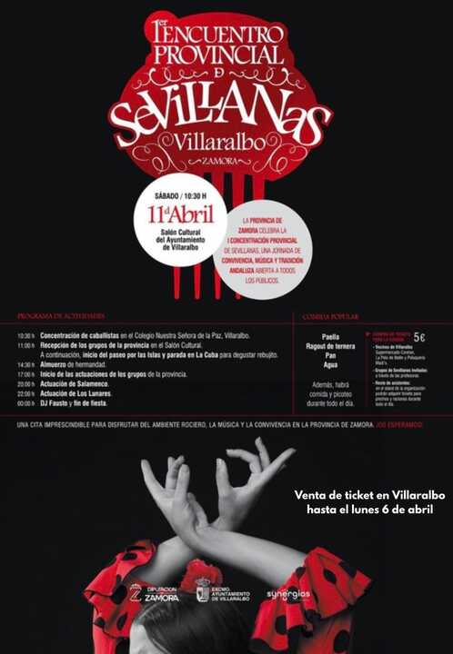 cartel encuntro provincial de sevillanas en Villaralbo