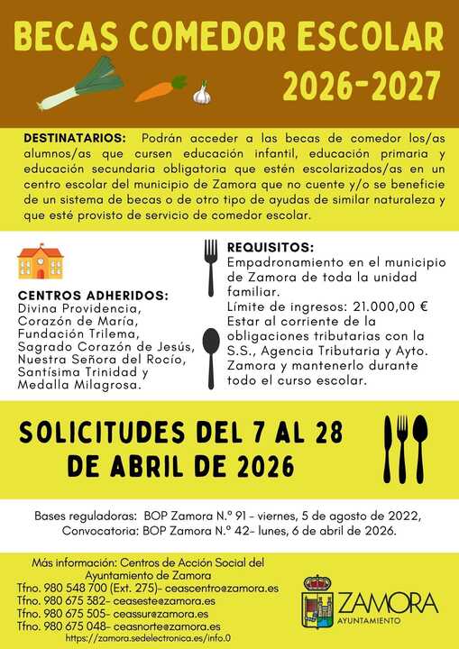 CARTEL BECAS DE COMEDOR 26-27