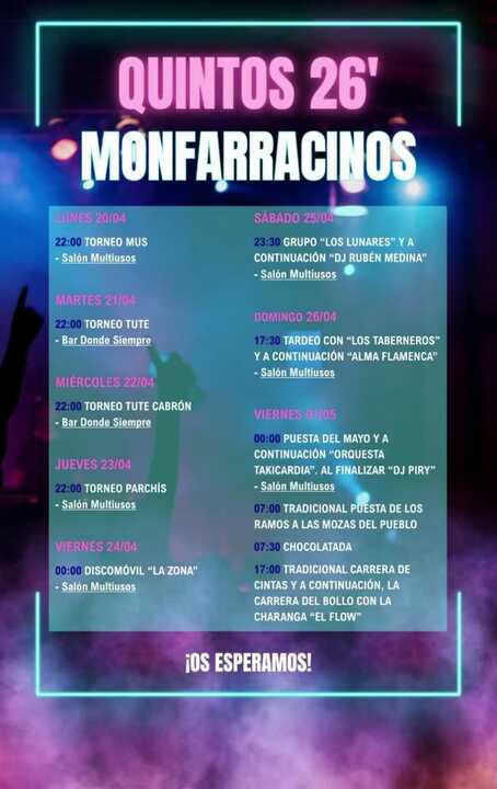 Quintos Monfarracinos mayo