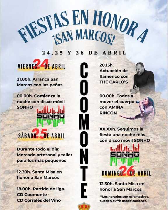 cartel fiestas de Coomonte