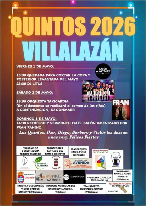 Fiestas quintos Villalazán