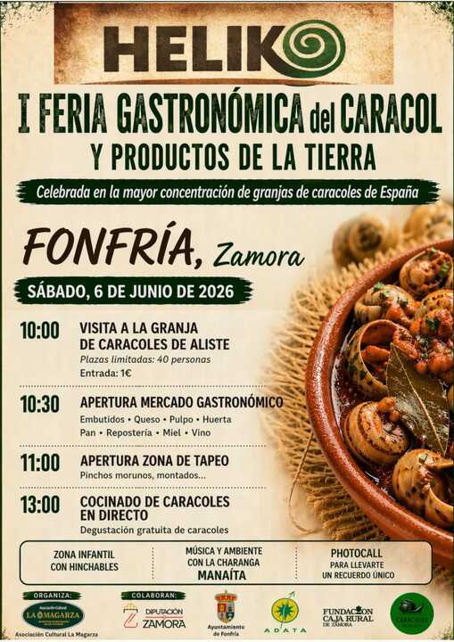 cartel Feria Gastronómica del Caracol y productos de la Tierra en Fonfría