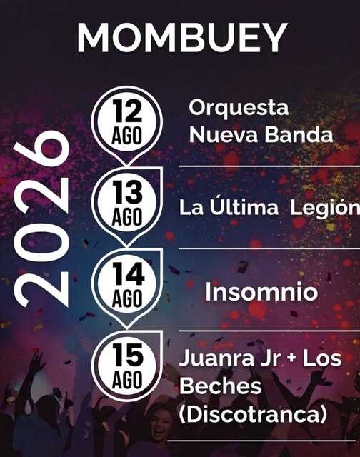 Cartel fiestas agosto en Mombuey