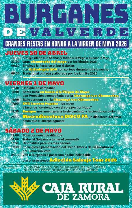 Burganes de Valverde Virgen de mayo cartel