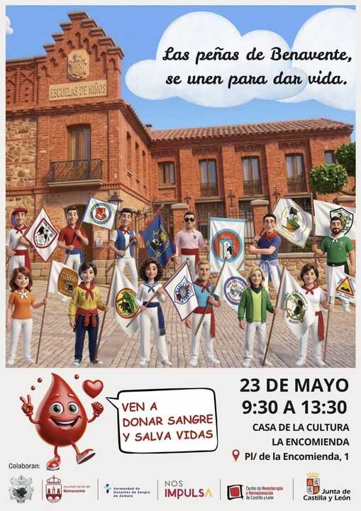CARTEL DONACIÓN PEÑAS BENAVENTE
